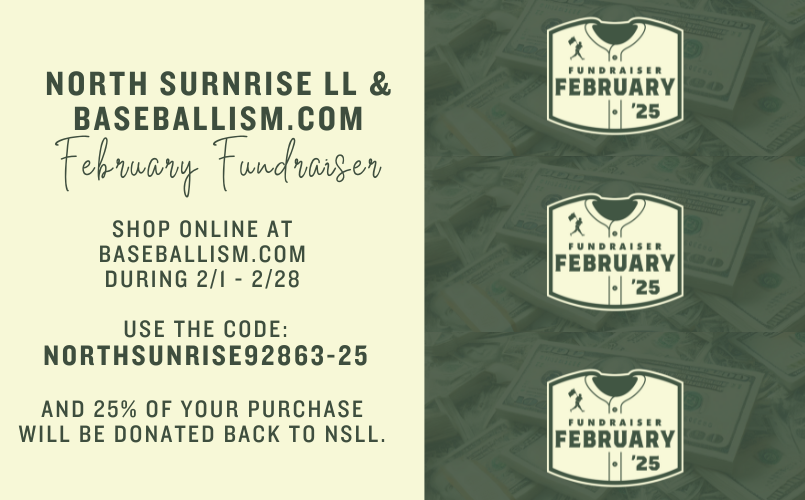 NSLL X Baseballism Fundraiser